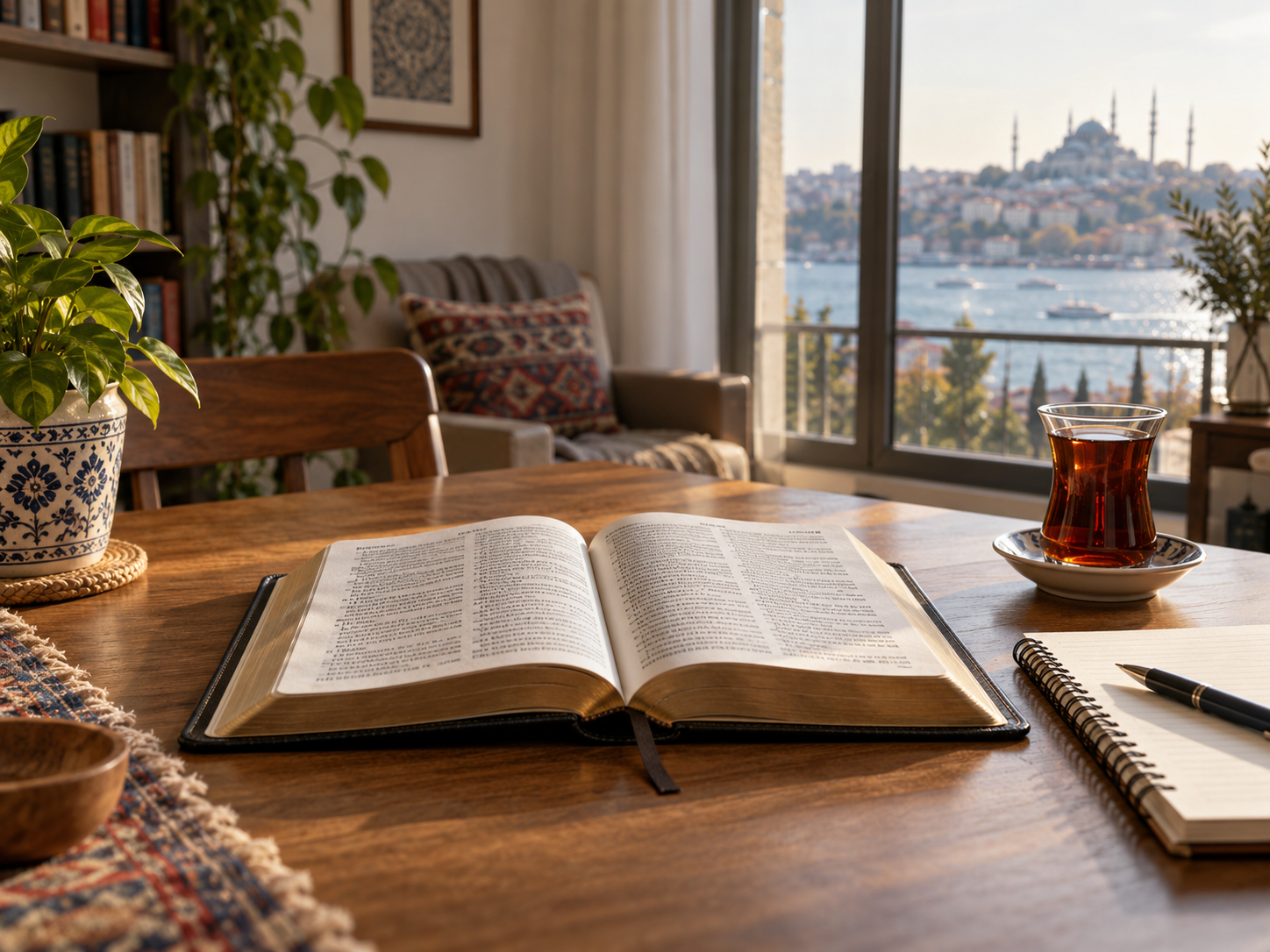 İstanbul'da açık bir Kutsal Kitap